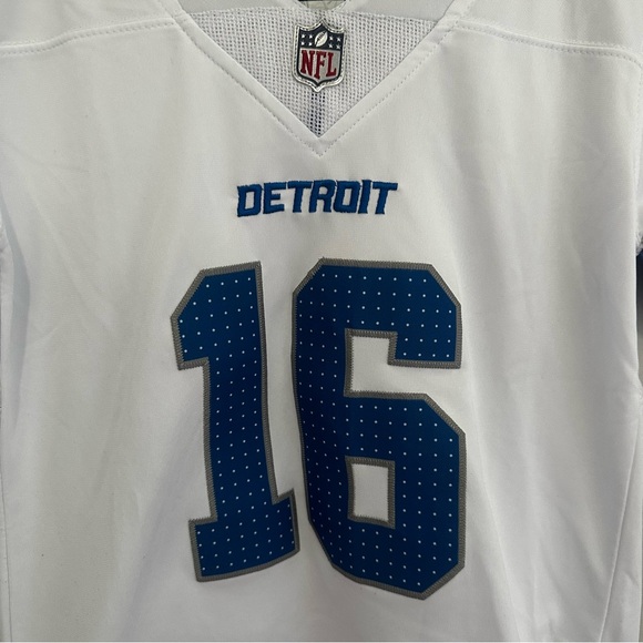 NIKE NFL Jared Goff White Detroit Lions Game Jersey Licensed Youth Medium - Picture 2 of 7